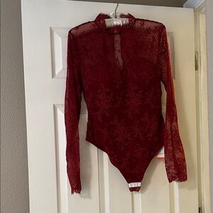 Popilush Long Sleeve Shapewear Bodysuit Size L